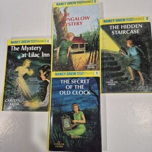 Nancy Drew Mystery Stories Book Set - #1- #4
